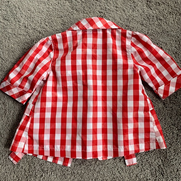 Little Lass red gingham jacket 12m - Picture 3 of 4